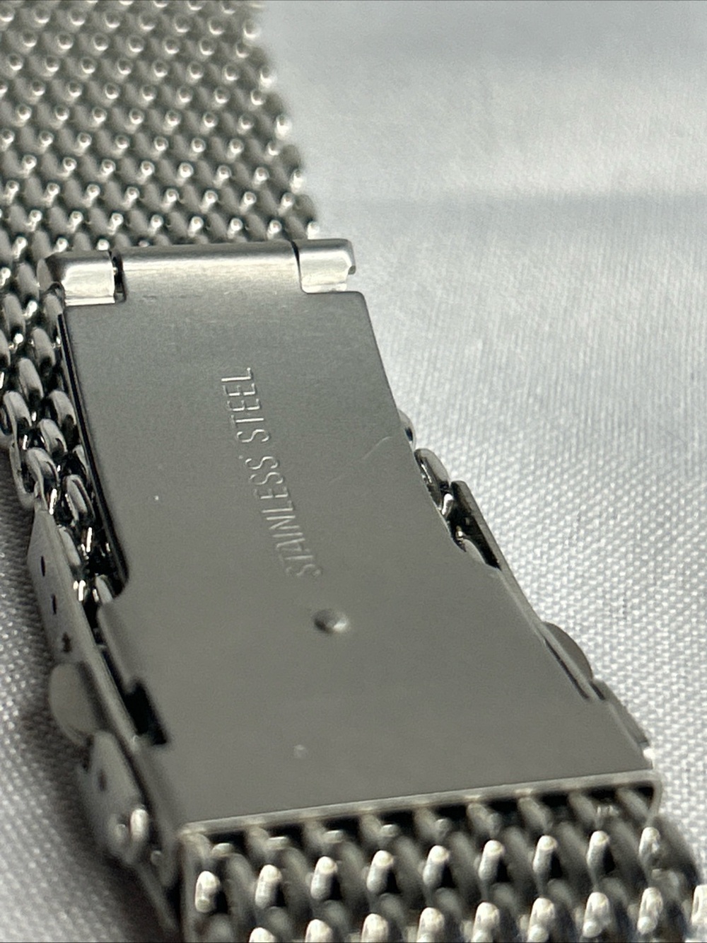 Stainless Steel Mesh watch band Bracelet - Silver 20mm - Picture 5 of 13